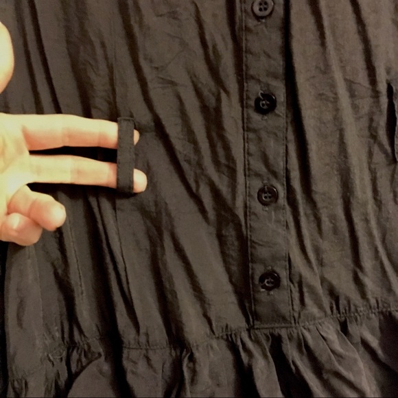 FOREVER 21 BLACK BUTTON-DOWN PARTY DRESS - Picture 3 of 7